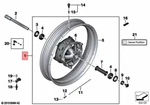 Bmw Front Black Cross Spoke Rim (3,0X19) - R1200GS (K50) (K51) R1250GS/GSA. Fixed Price $1732.23.