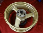 Rear Wheel, Gold, 2002-06 Kawasaki ZX-12R Ninja, 41073-1681-457, R-1390. Fixed Price $249.95.
