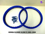 Honda XL200R 1983-1984 Front & Rear Aluminium Blue Wheel Rim Set *BI6277*. Fixed Price $192.85.