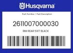 Husqvarna Genuine Rim Rear 5X17 Black - 2611007000030. Fixed Price $1035.41.