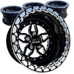 5X114.3 Caliber Racing 501 Beadlock Wheels 15X8 5+3 Polaris Rzr Turbo Pro. Fixed Price $1999.99.