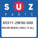 65311-29F00-000 Suzuki Rim,rr WHEEL(18X2.15 Al) 6531129F00000, New Genuine Oem P. Fixed Price $405.97.