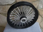 18X3.5 Black Fat Spoke Rear Wheel For Harley Softail Heritage Deluxe 08-UP. Fixed Price $329.00.