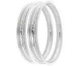Rising Sun Silver Aluminum Rim Set Kawasaki H1 H2 KZ650 KZ750 KZ900 KZ1000. Fixed Price $179.95.