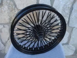 21X3.5 Black 08-UP (abs) Fat King 48 Spoke S/d Front Wheel Harley Touring Bagger. Fixed Price $1349.00.