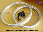 Kawasaki KDX200 A1 A2 A3 83-85 Front & Rear Alu Silver Wheel Rim Set *BI5352*. Fixed Price $163.40.