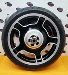 Harley Davidson Touring Cast Front Slotted Disc Wheel Rim Tire Dunlop Street Oem. Fixed Price $256.00.