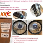 Kke 1.85*21/ 2.5*18" Spoked Wheels Rims For Yamaha Tenere 700 2019-2026 Cush Cnc. Fixed Price $669.00.