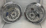 Indian Scout Wheels Front Rear Bobber Sixty Chrome 2013 -23 Rims Outright. Fixed Price $2250.00.