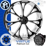 Performance Machine Virtue Platinum Cut Front Wheel Package Harley Touring Pm. Fixed Price $1947.50.