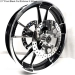 Harley Gloss Black Cut 21" Front Enforcer Ii Wheel Rotors 08-23 Road Glide. Fixed Price $999.00.