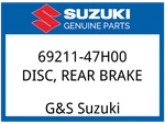 Suzuki Oem Part 69211-47H00 Disc,rear Brake. Fixed Price $86.91.