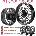 21X3.5 16X5.5 Fat Spoke Abs Wheels Rotors For Harley Touring Electra Glide 09-23. Fixed Price $760.88.