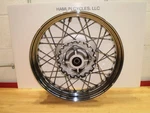 Triumph Air Cooled Bonneville 2002 And Up, Rear Wheel Assembly, T2011222. Fixed Price $299.00.