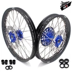 Kke 21 & 19 Wheels Fit Kawasaki KX125 KX250 2003 2004 2005 Rims Black Hubs Blue. Fixed Price $603.57.