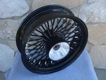 18X5.5" Black 25MM Fat Spoke Cush Rear Wheel Harley Touring 09-UP 180/200 Tire. Fixed Price $509.00.
