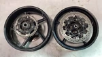 06-15 Yamaha FZ1S FZ1000 Front Rear Wheels Rims Rotor Hub Black Straight. Fixed Price $593.99.