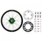 Tusk Impact Complete Rear Wheel Package 18 X 2.15 Black Rim/silver Spoke/green. Fixed Price $450.28.