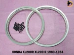 Honda XL200R 1983-1984 Front+ Rear Aluminium Silver Wheel Rim Set *NAN4485*. Fixed Price $173.85.