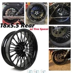 18X5.5 Fat Spoke Rear Wheel For Harley Softail Night Train Fxstb Boy Flstf. Fixed Price $281.19.