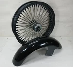 Harley-davidson Touring Flht Front Wheel & Fender 21X3.5 52 Fat Spoke. Fixed Price $429.00.