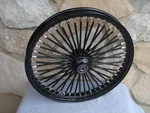 21X2.15 Blackout Fat King 48 Spoke Front Wheel For Harley Softail Wide Glide 00-. Fixed Price $1349.00.