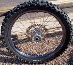 Rk Excel T21M/C 2.15TLA Dot 403 Spoke Blackl Rim Steel. Fixed Price $150.00.