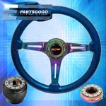 Metallic Blue Neo Chrome Steering Wheel + Slim Quick Release For 84-89 MR2. Fixed Price $93.99.