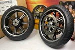 Oem 09-25 Harley Touring Slicer 18" Front & Rear Wheels Tires Has Tpms. Fixed Price $799.96.