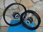 21" & 16" Black Rim Hub Wheel Set Harley Sporster, Xl, 883, 1200, Fxr 2000-04. Fixed Price $1479.00.