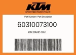 2014 - 2026 Ktm Adventure 790/890/1090/1190/1290 Rim Band 18 Inch Rear. Fixed Price $59.94.