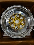 Weld Racing 15X3.5 Magnum Import Drag Wheel 768-50412 Gold Center New. Fixed Price $239.00.