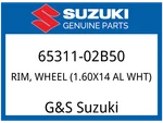 Suzuki Oem Part 65311-02B50 Rim,rr WHEEL,1.60X14.AL.WHT (. Fixed Price $292.56.