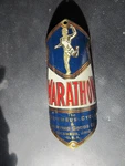 Marathon The Columbus Cycle & Sporting Goods Co. Schwinn 15-16G Brass Head Badge. Fixed Price $54.99.