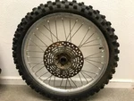 98 Suzuki 125 Front Wheel Rim Hub Spokes Rotor Tire. Fixed Price $99.95.