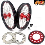 Kke 21/18 Cast Wheels Rims Set For Honda CRF250R 2004-13 CRF450R 02-12 Red. Fixed Price $569.00.