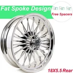 Chrome 18X5.5 Fat Spoke Rear Wheel Rim For Harley Softail Boy Night Train. Fixed Price $294.49.