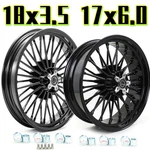 36 Fat Spoke Wheels Rims 18X3.5 17X6 For Harley Dyna Wide Glide Fxdwg Fxdf 08-17. Fixed Price $590.56.