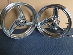 Kawasaki ZX6E / ZZR600 93-04 Chrome Factory Wheel Set- Outright Sale. Fixed Price $899.99.