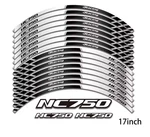 Honda Nc 750X Wheel Rim Sticker Decals Set 17" Front & Rear Black Grey. Fixed Price $29.47.