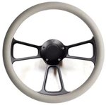 Hot Rod Street Rat Truck Steering Wheel Gray And Black Pbk Billet. Fixed Price $141.82.