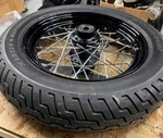 Oem Harley Softail Slim Black Spoke Front Wheel Dunlop Tire 25MM New T/o Factory. Fixed Price $699.95.
