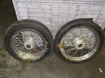 Harley Davidson Tire/rim Set, Front Rear Dunlop Eleite 75R-0000482 T16X300D. Fixed Price $299.99.