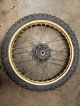 76-81 Yamaha YZ-125, YZ-250, YZ-400, YZ-465 TT-500 Gold Front Wheel. Fixed Price $99.00.