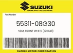 Suzuki Genuine Rim, Front Wheel (19X1.40) 55311-08G30. Fixed Price $289.44.