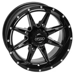 Quadboss Slicer Atv/utv Wheel 14X7 4/110 5+2 Machined Black. Fixed Price $354.21.