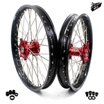 Kke 19'' 21'' Mx Rims Fit Suzuki RM125 1996-2007 RM250 1993-2008 Red Hub Wheels. Fixed Price $491.97.