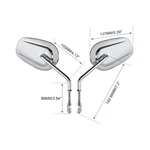 Chrome Rear View Mirrors Fit For Harley Davidson Touring Road King Electra Glide. Fixed Price $26.76.