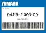Yamaha Genuine Rim (1.85-21) 94418-21003-00. Fixed Price $358.65.