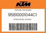 Ktm Genuine Hinterrad Kpl. Schwarz - 95810001044C1. Fixed Price $649.91.
